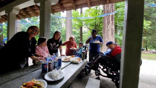 Fraserside organized a picnic for its employees and persons served on June 15, 2022, at Queens Park in New Westminster