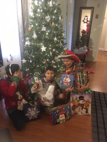 Children at the Family Emergency Shelter enjoyed some arts and crafts activity, received presents and had a happy holiday season